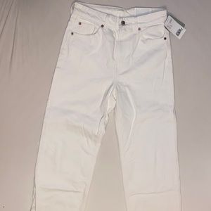 H&M Wide Leg White Jeans